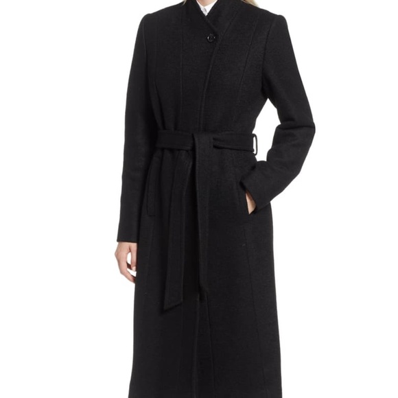 Cole Haan Jackets & Blazers - Cole Haan Signature Textured Molded Collar Coat Bk